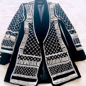 Rare BALMAIN x HM crystal and pearl beaded blazer dress by Pierre Balmain